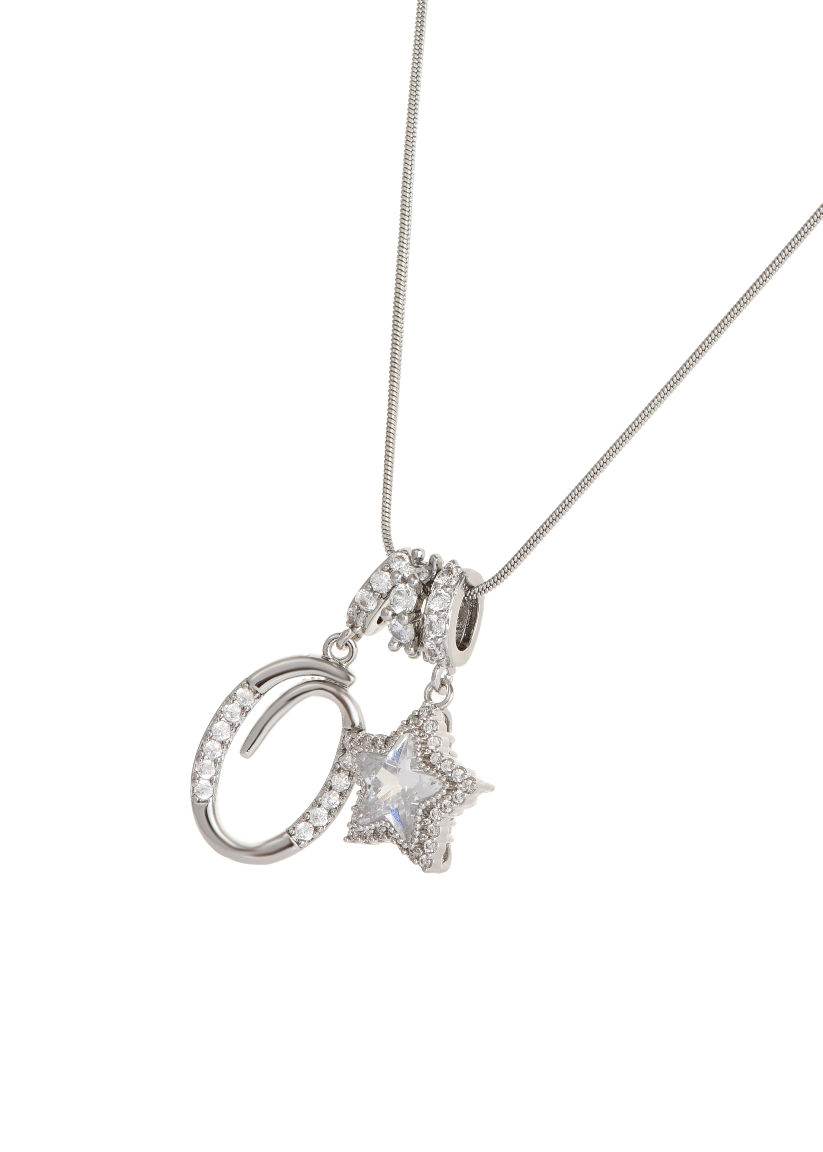 Star Alphabets Silver Necklace