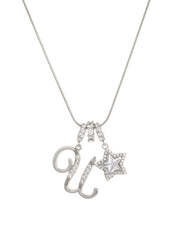 Star Alphabets Silver Necklace