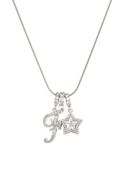 Star Alphabets Silver Necklace