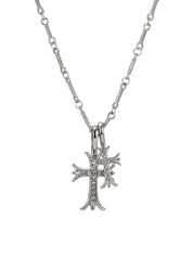 Val Duo Cross Silver Necklace