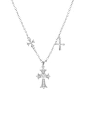 Gina Trio Cross Necklace - Golden