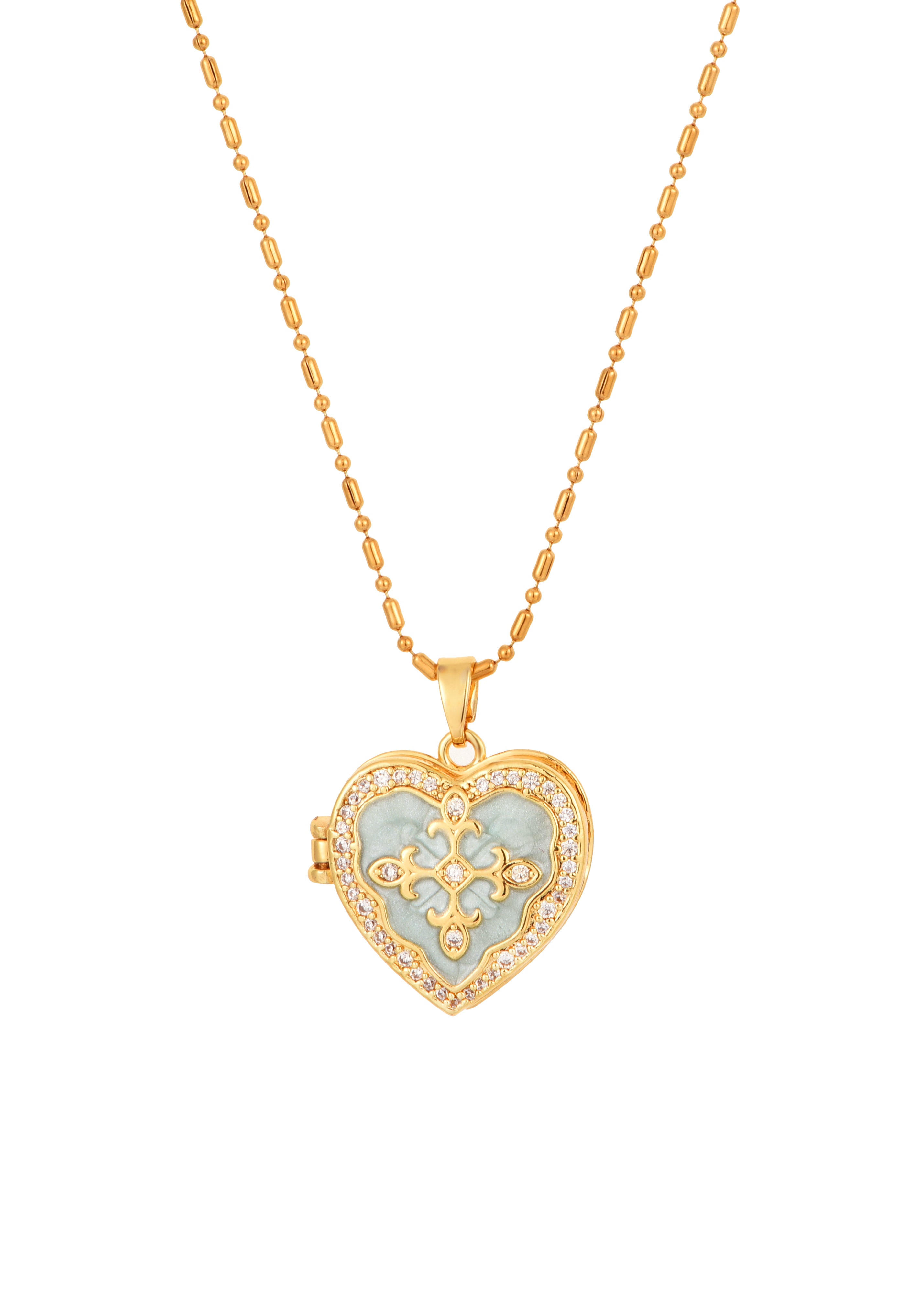 Brigitte Heart Locket Necklace