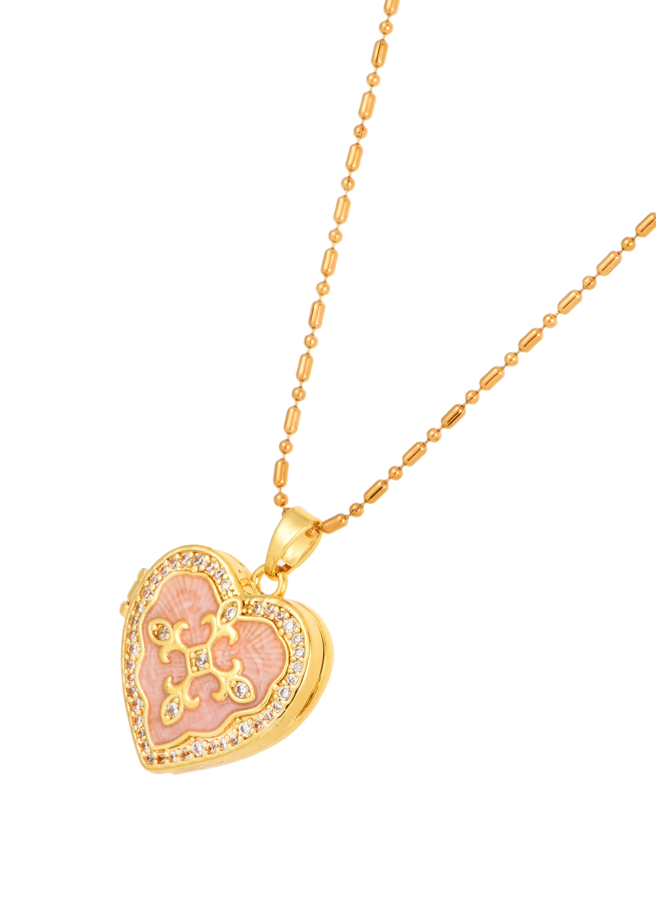 Brigitte Heart Locket Necklace