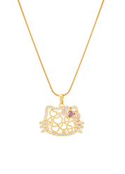 Kitty in Love Golden Necklace