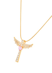 Supergirl Pink Power Necklace - Golden