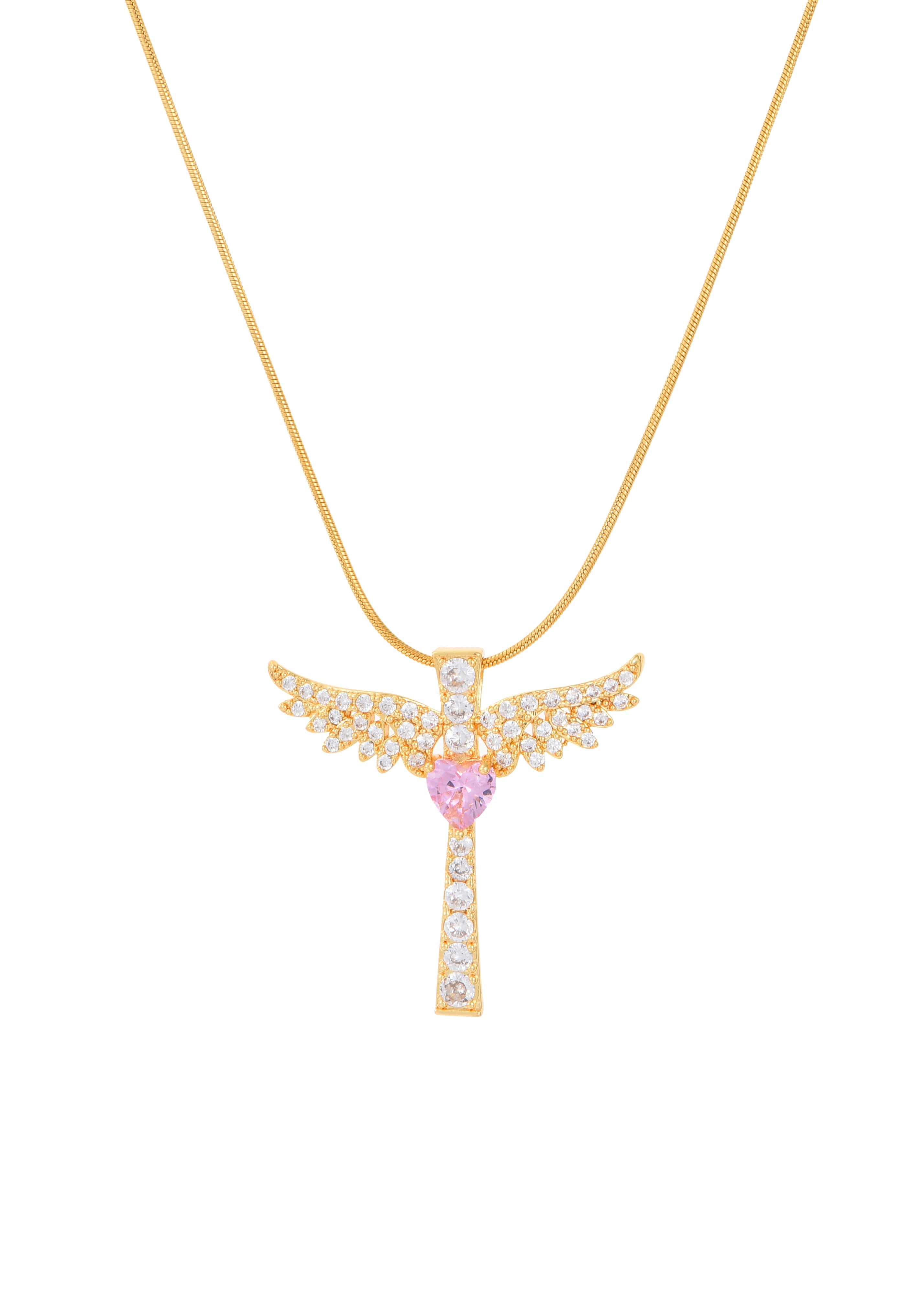 Supergirl Pink Power Necklace - Silver