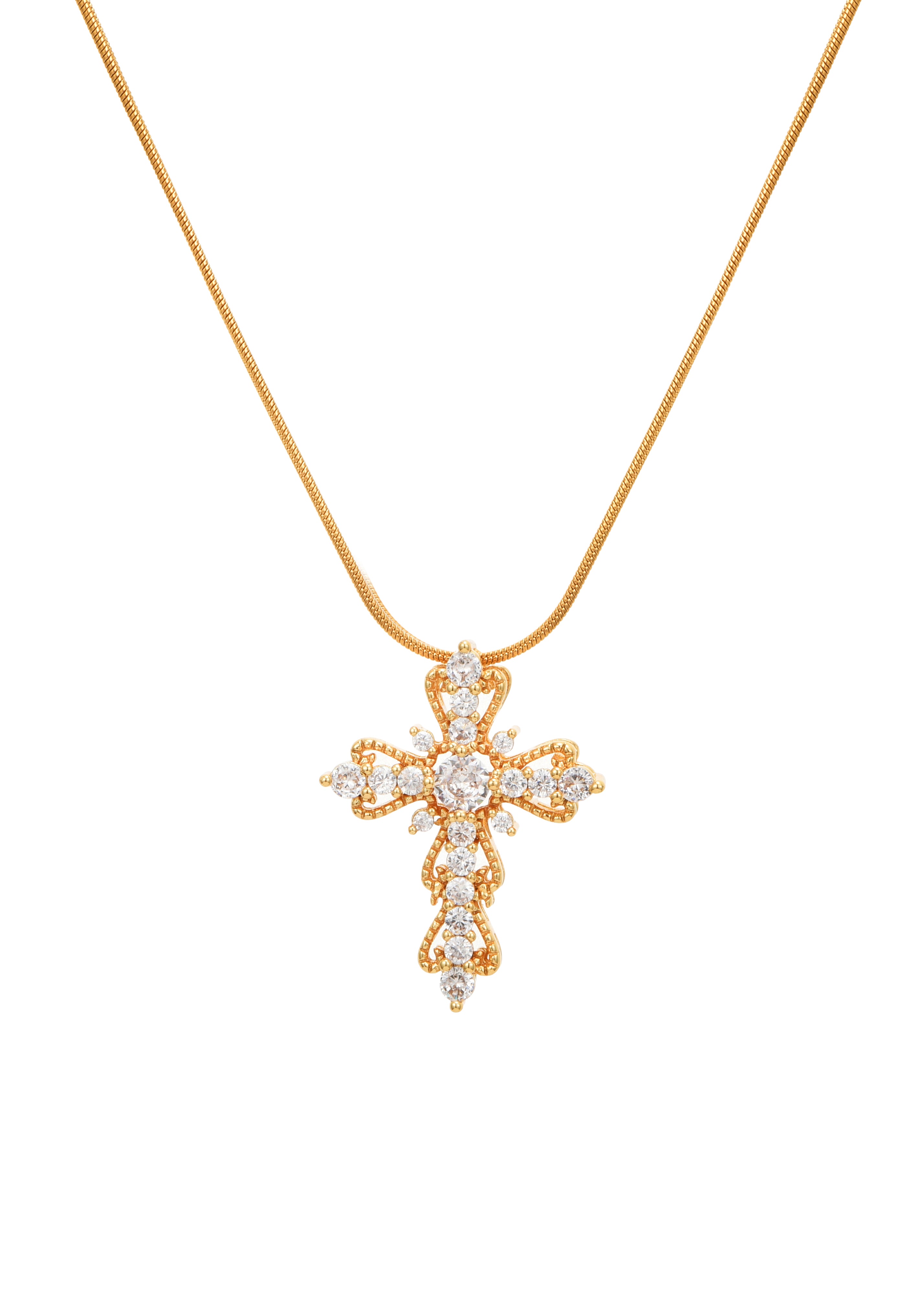 Kyle Cross Golden Necklace