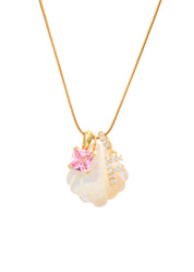 Summer Shell Alphabet Golden Necklace