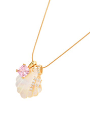 Summer Shell Alphabet Golden Necklace