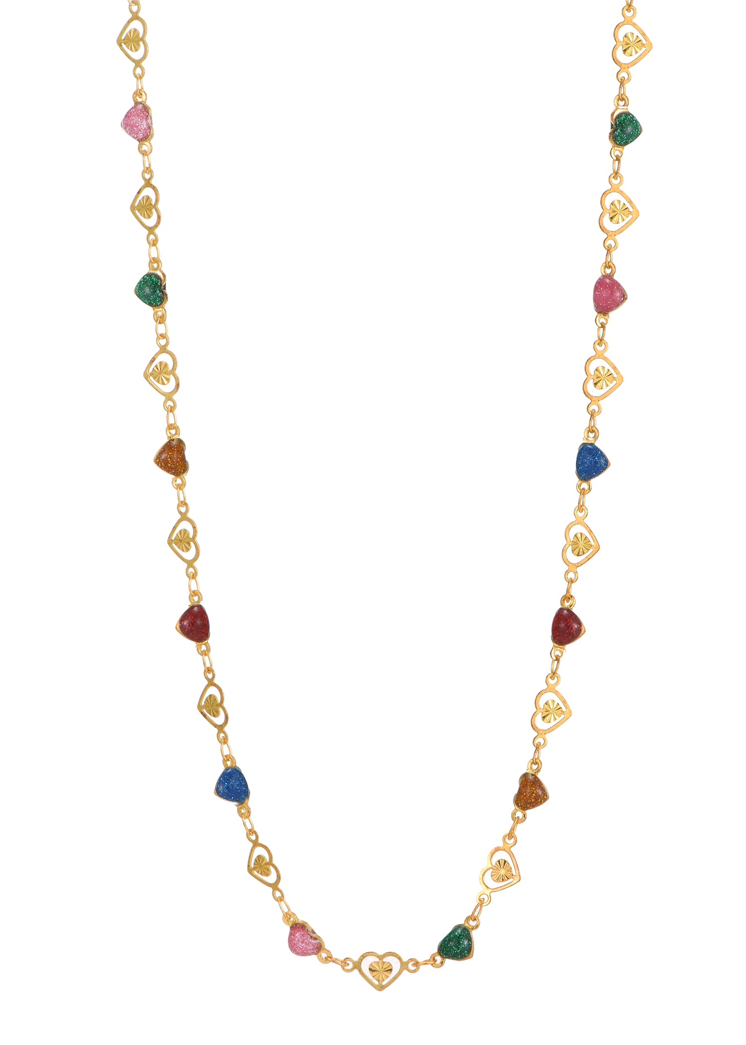 Michel Colorful Love Golden Body Chain