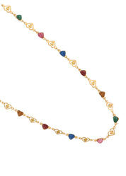 Michel Colorful Love Golden Body Chain