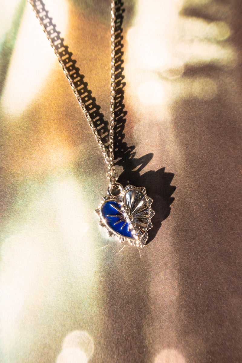 Le Grand Blue Love Silver Necklace