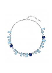 Kira Colorful Crystals Silver Necklace