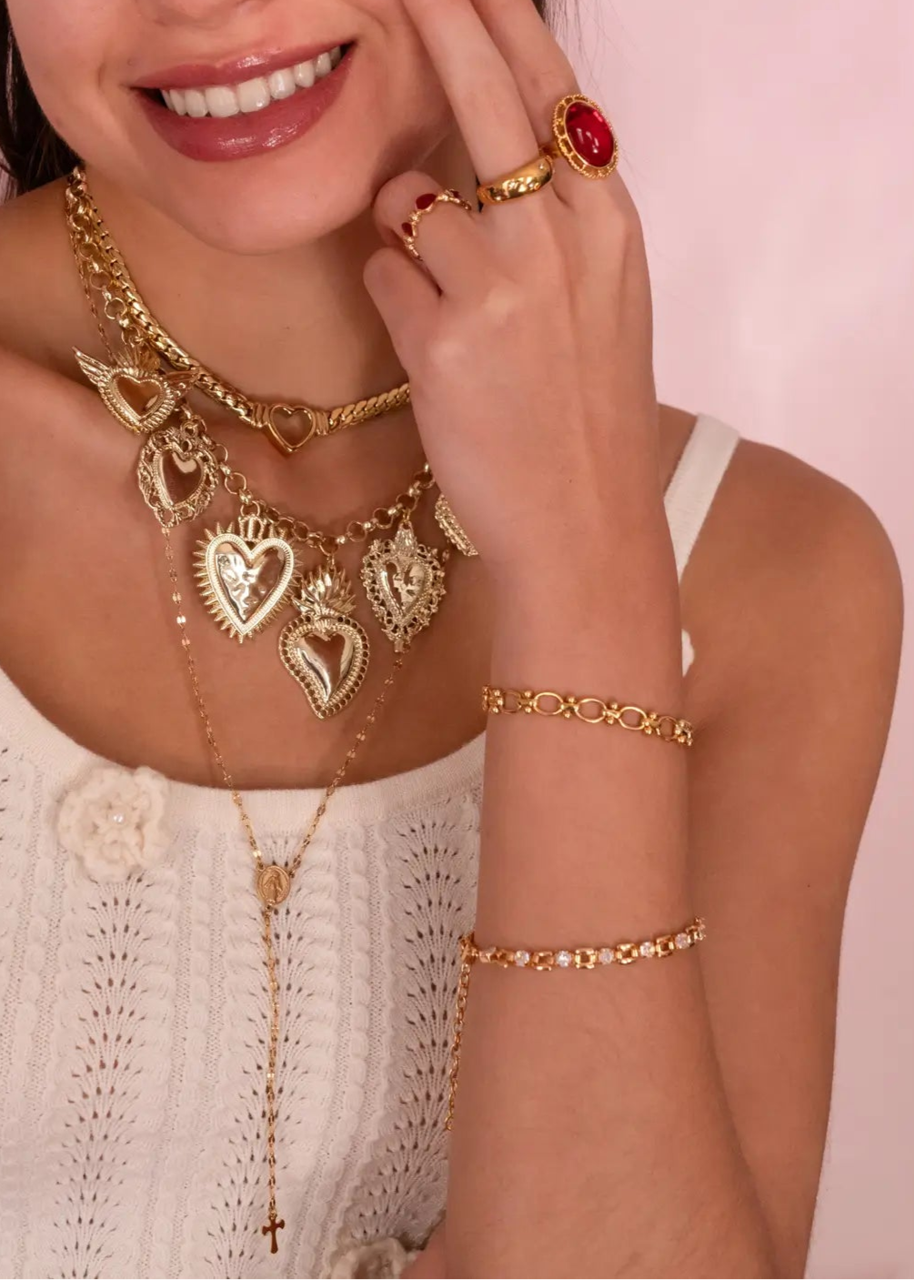 Amelie Glittering Golden Bracelet - II