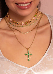 Regina Green Golden Layer Necklace