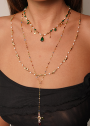 Maelle Green Romantic Golden Necklace