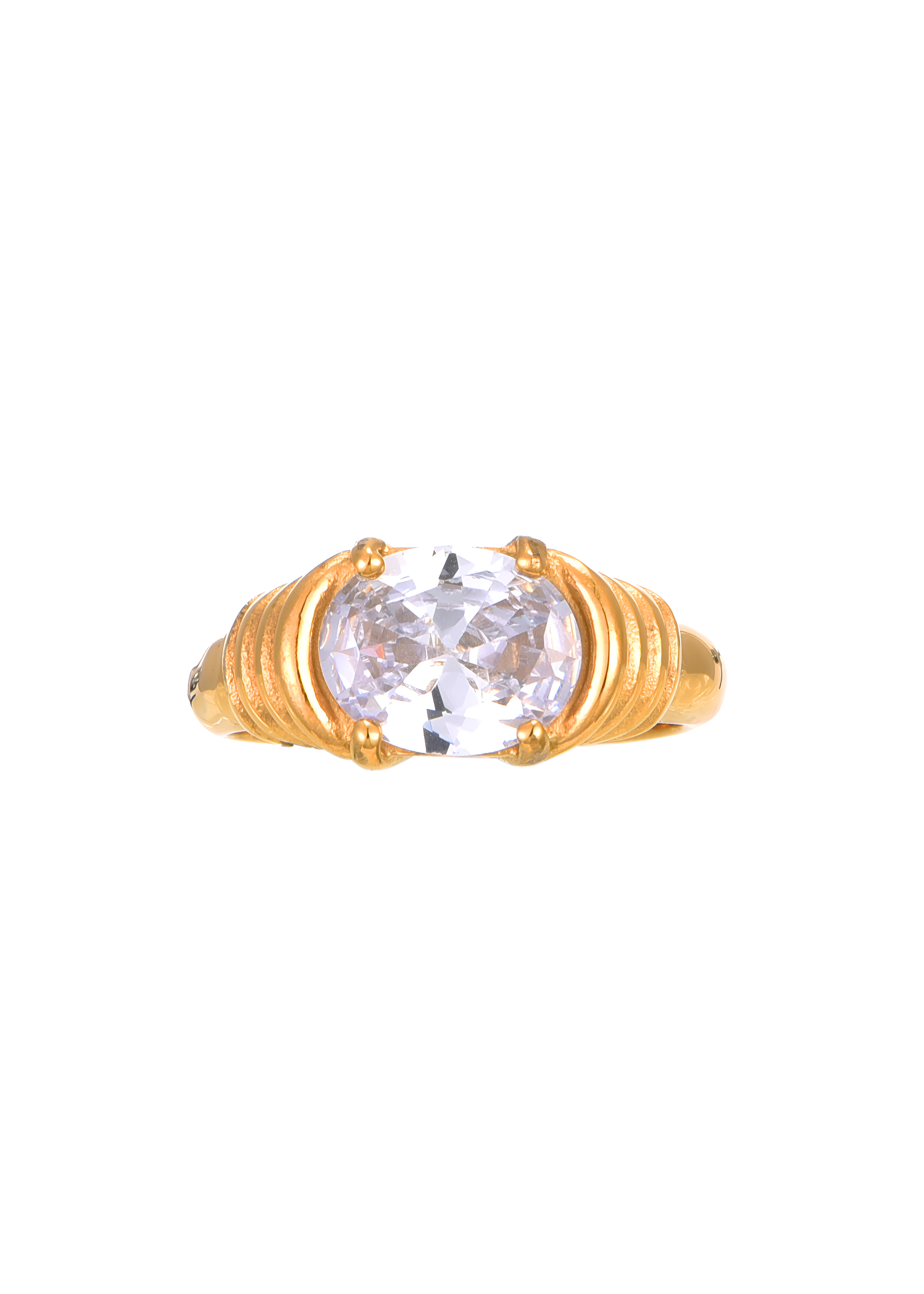 Anillo Karema Diamante Dorado