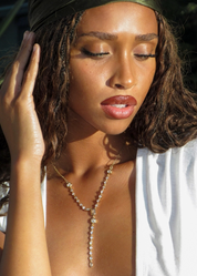 Hayes Glittering Golden Lariat Necklace II