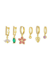Petit Spring Garden Golden Earrings Set