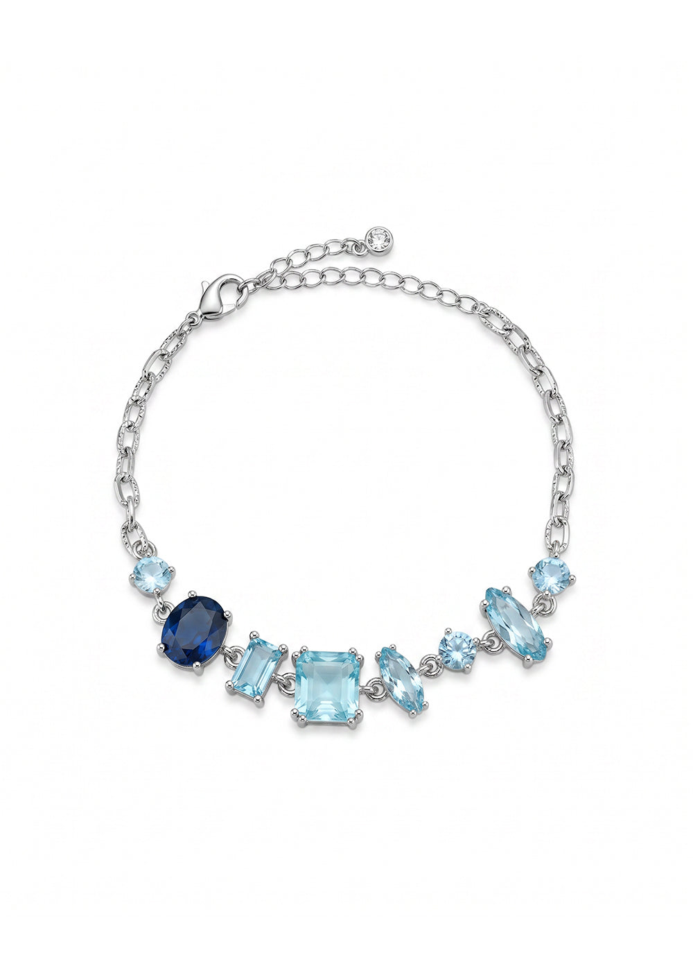 Kira Colorful Crystals Silver Bracelet