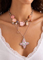 (Pre-Order) Lou Pink Cross Necklace