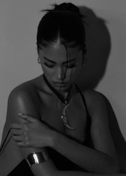 Lunar Eclipse Moon Silver Necklace