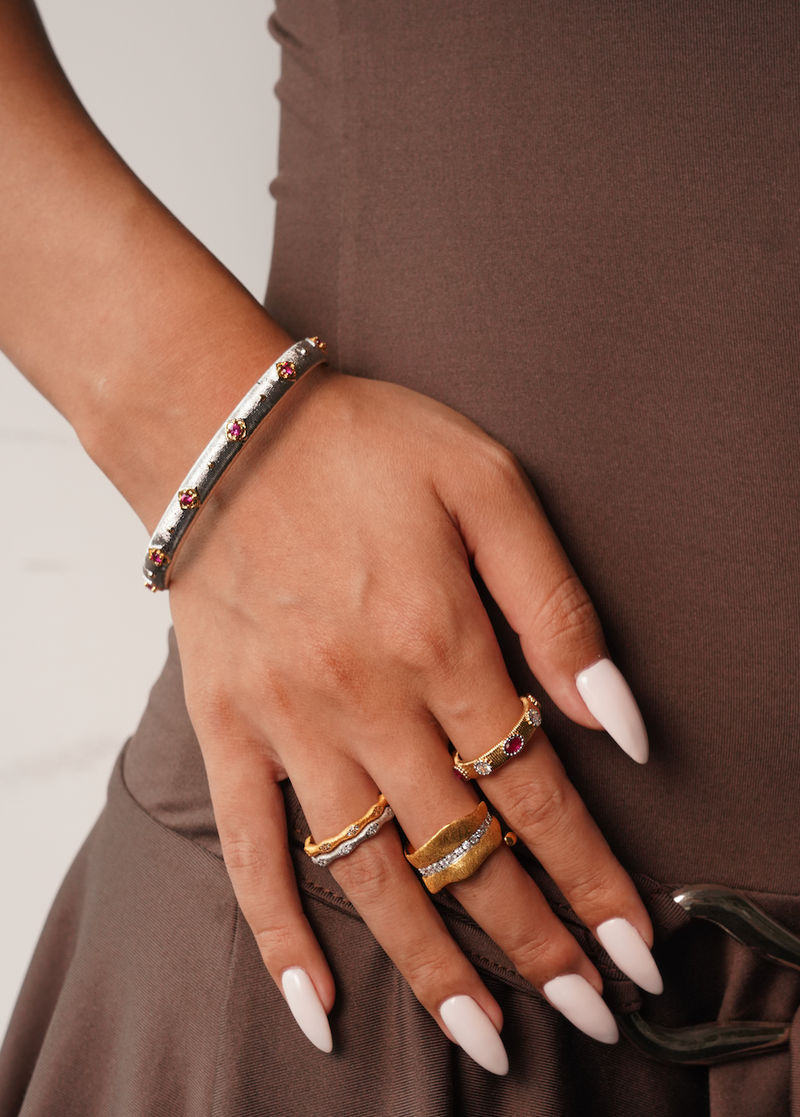 Colette Red Silver Bracelet