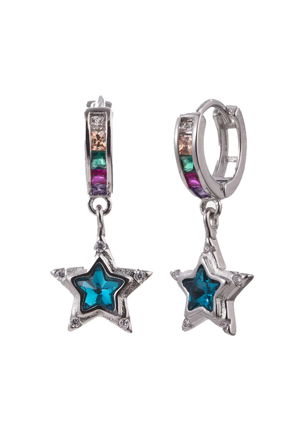 Star River Sparkling Gemstone Earrings