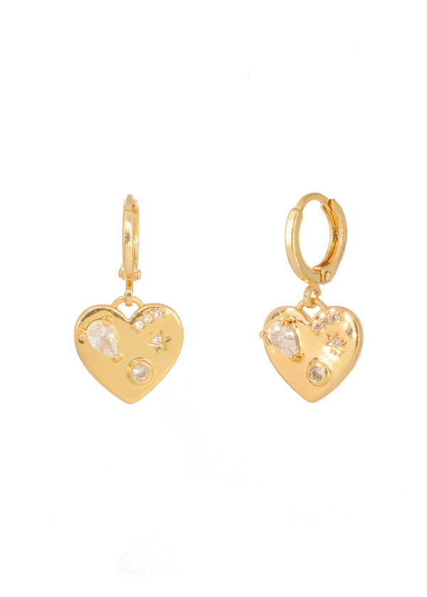 Litho Heart earrings - Maison Foufou