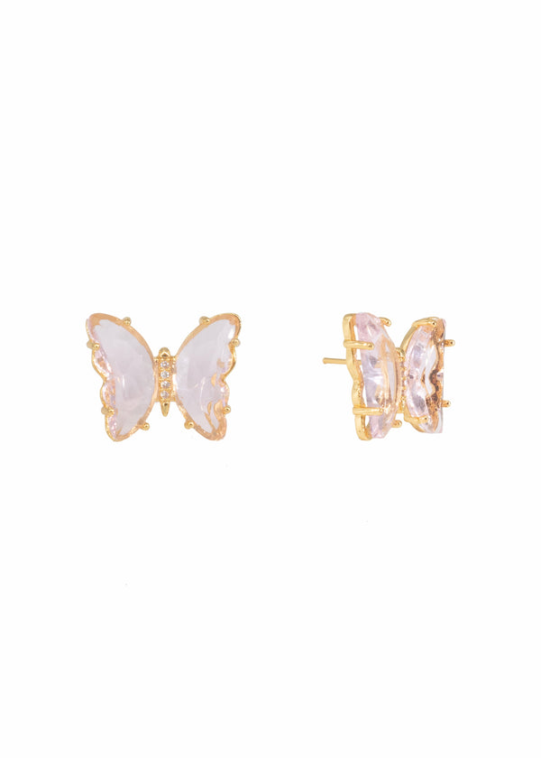 Rosé Butterfly Earrings - Maison Foufou